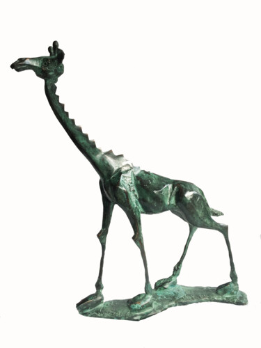 「Giraffe」というタイトルの彫刻 Kristof Tothによって, オリジナルのアートワーク, ブロンズ