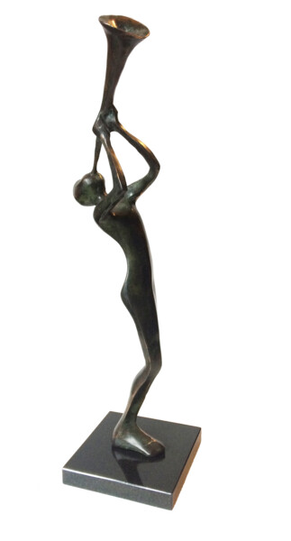 Skulptur mit dem Titel "Watchman" von Kristof Toth, Original-Kunstwerk, Bronze