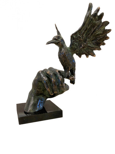 Sculptuur getiteld "Towards freedom" door Kristof Toth, Origineel Kunstwerk, Bronzen