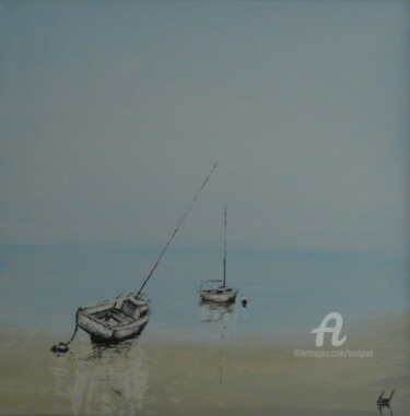 Peinture intitulée "bord de mer" par Serge Toulgoat, Œuvre d'art originale, Acrylique