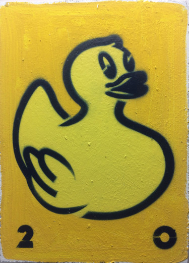 Painting titled "Canard 20" by Toumire, Original Artwork, Spray paint