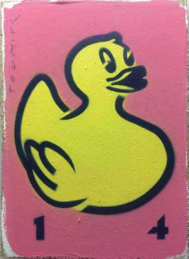 Painting titled "Canard14" by Toumire, Original Artwork, Spray paint