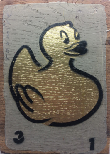 Painting titled "Canard 31" by Toumire, Original Artwork, Spray paint