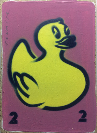 Painting titled "CANARD 22" by Toumire, Original Artwork, Spray paint