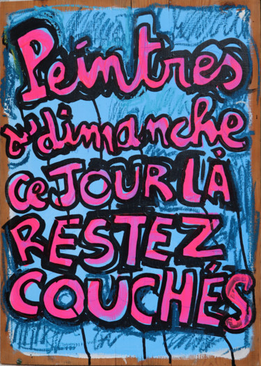Malerei mit dem Titel "Peintres du dimanche" von Toumire, Original-Kunstwerk, Acryl