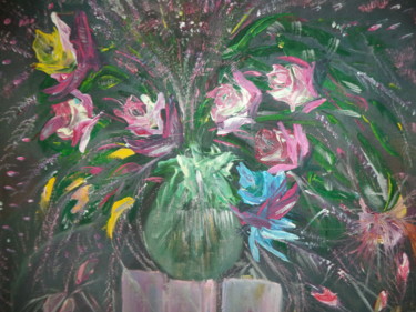 Pittura intitolato "Lily" da Touria Echcherki, Opera d'arte originale, Olio