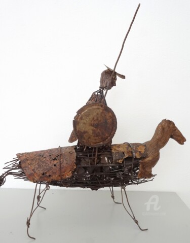 Sculpture intitulée "Don Quichotte 2" par Patrick Tourtel, Œuvre d'art originale, Métaux