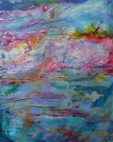 "Courants" n°1 Peinture intitulée ""Courants" n°1" par Sylvie Touzery, Œuvre d'art originale, Acrylique Monté sur Châssis