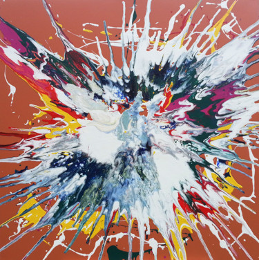 Картина под названием "Big Bang" - Tov, Подлинное произведение искусства, Акрил Установлен на Деревянная рама для носилок