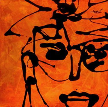Картина под названием "Amazone" - Tov, Подлинное произведение искусства, Масло Установлен на Деревянная рама для носилок