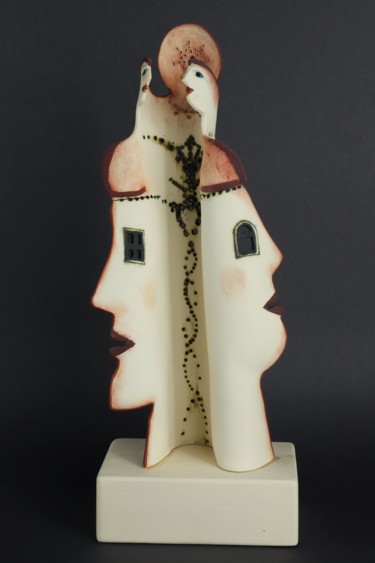 Sculpture titled "Couple's Dance of L…" by Katalin Tovolgyi, Original Artwork, Ceramics
