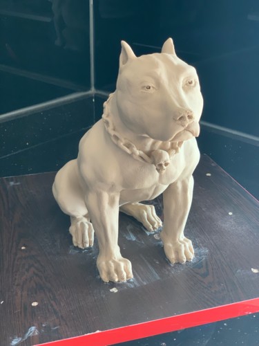 Escultura titulada "Pitbull-sold-satıldı" por Emrah Yıldırım Instagram: Emrahxtoxic, Obra de arte original, Cerámica