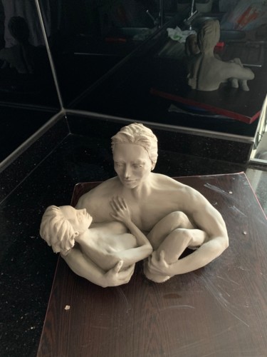 Sculpture titled "Pure Love" by Emrah Yıldırım Instagram: Emrahxtoxic, Original Artwork, Ceramics