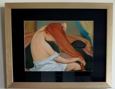 Картина под названием "Czeszaca" - Ewe, Подлинное произведение искусства, Пастель Установлен на Деревянная панель