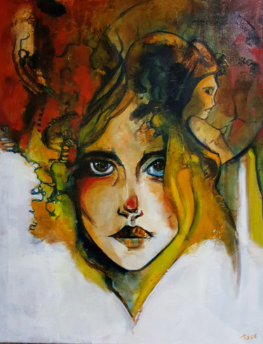 Malerei mit dem Titel "Aura" von Cesar Aguilar (Raçe), Original-Kunstwerk, Acryl