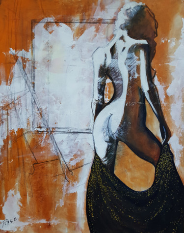 Malerei mit dem Titel "nude in Ohio" von Cesar Aguilar (Raçe), Original-Kunstwerk, Öl