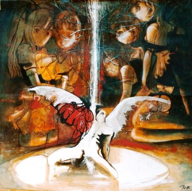 Painting titled "maid-to-haeaven-" by Cesar Aguilar (Raçe), Original Artwork, Acrylic