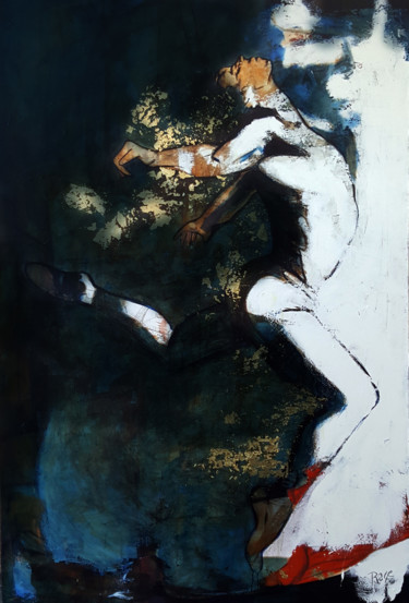 Painting titled "dancing with the wi…" by Cesar Aguilar (Raçe), Original Artwork, Acrylic