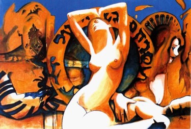 Pittura intitolato "the-city-of-the-ido…" da Cesar Aguilar (Raçe), Opera d'arte originale, Acrilico