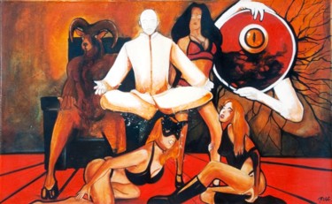 Malerei mit dem Titel "Eufrates IN" von Cesar Aguilar (Raçe), Original-Kunstwerk
