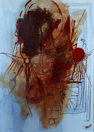 Pintura titulada "Gno in scarlet" por Cesar Aguilar (Raçe), Obra de arte original, Acrílico