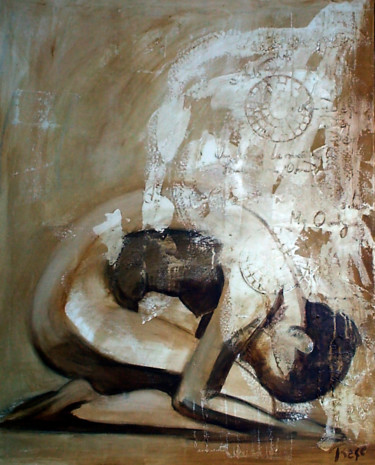 Malerei mit dem Titel "Maria" von Cesar Aguilar (Raçe), Original-Kunstwerk, Öl