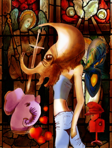 Digital Arts titled "sirenas" by Cesar Aguilar (Raçe), Original Artwork