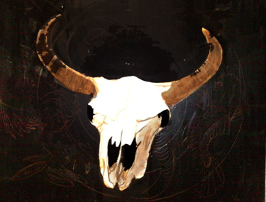 Pintura titulada "piel de toro serie…" por Cesar Aguilar (Raçe), Obra de arte original, Oleo
