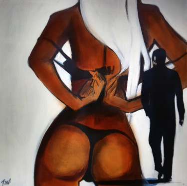 Painting titled "ONLY...MAN" by Cesar Aguilar (Raçe), Original Artwork