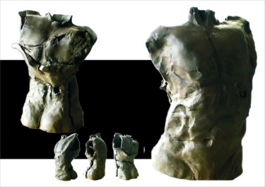 Sculpture titled "trasformazione dell…" by Cesar Aguilar (Raçe), Original Artwork, Terra cotta