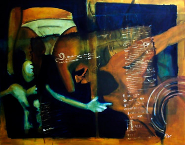 Painting titled "Aura" by Cesar Aguilar (Raçe), Original Artwork, Oil