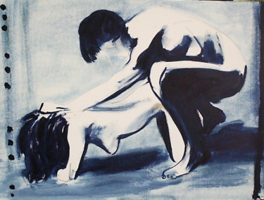 Pintura titulada "horse (expo erotica…" por Cesar Aguilar (Raçe), Obra de arte original, Acrílico
