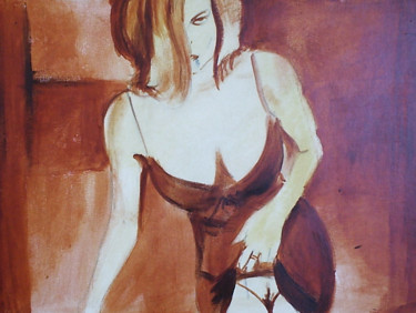Painting titled "Lena" by Cesar Aguilar (Raçe), Original Artwork, Acrylic