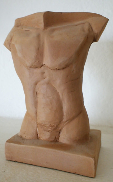 Sculpture intitulée "rbusto1.jpg" par Cesar Aguilar (Raçe), Œuvre d'art originale, Terre cuite