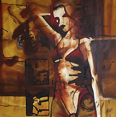 Malerei mit dem Titel "Edelweiss" von Cesar Aguilar (Raçe), Original-Kunstwerk, Airbrush