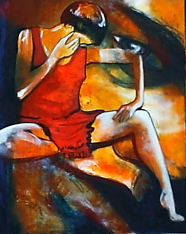 Painting titled "Ana n'aime pas" by Cesar Aguilar (Raçe), Original Artwork, Acrylic
