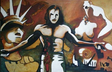 Pintura titulada "o rei" por Cesar Aguilar (Raçe), Obra de arte original, Acrílico