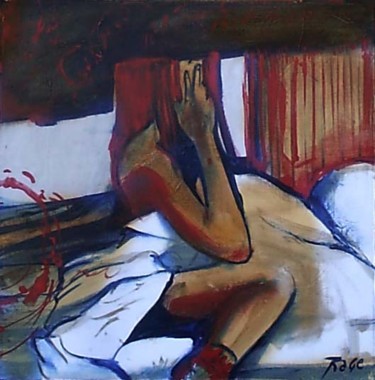 Pintura titulada "estiradai-30x30x5cm…" por Cesar Aguilar (Raçe), Obra de arte original, Acrílico