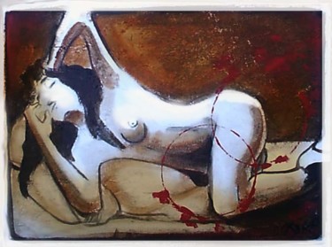 Malerei mit dem Titel "lucky" von Cesar Aguilar (Raçe), Original-Kunstwerk, Acryl