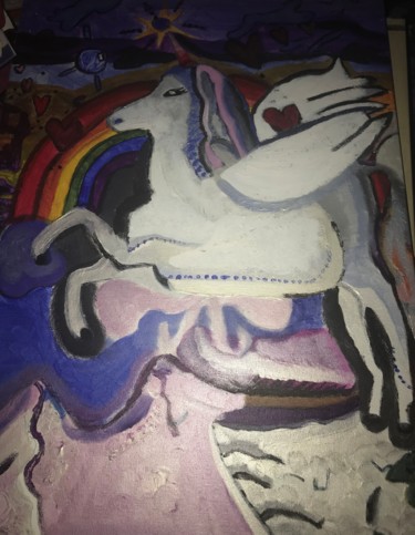 Painting titled "The Unicorn.jpeg" by Tracie Lauren, Original Artwork, Acrylic