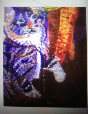 Painting titled "Abstract Cat.jpeg" by Tracie Lauren, Original Artwork, Acrylic