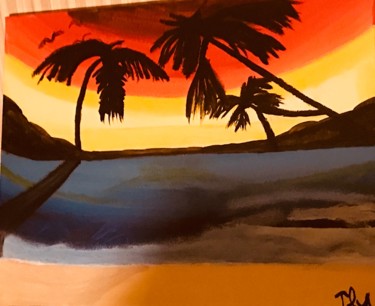 Painting titled "Tropical Paradise.j…" by Tracie Lauren, Original Artwork, Acrylic