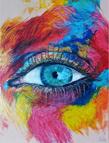 Peinture intitulée "Make up" par Tracy De Sousa, Œuvre d'art originale, Acrylique