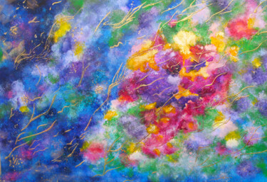 Картина под названием "Sea Garden" - Tracy Oliver, Подлинное произведение искусства, Масло
