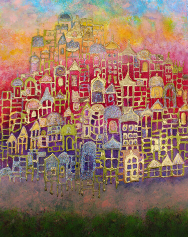Painting titled "Skyline View III" by Tracy Oliver, Original Artwork, Other