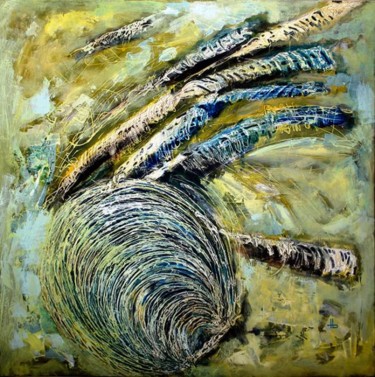 Painting titled "Mollusks" by Traian Stefan Boicescu, Original Artwork, Oil