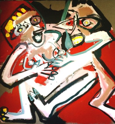 Painting titled "Love and Sex" by Trajche Chatmov (Chatma), Original Artwork, Acrylic