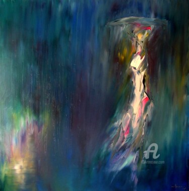 Painting titled "Light of night" by Tran Tuan, Original Artwork, Oil