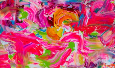 Joyful World Peinture intitulée "Joyful World" par Tran Tuan, Œuvre d'art originale, Acrylique Monté sur Châssis