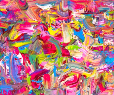 Картина под названием "Sparkling and Sweety" - Tran Tuan, Подлинное произведение искусства, Акрил Установлен на Деревянная р…